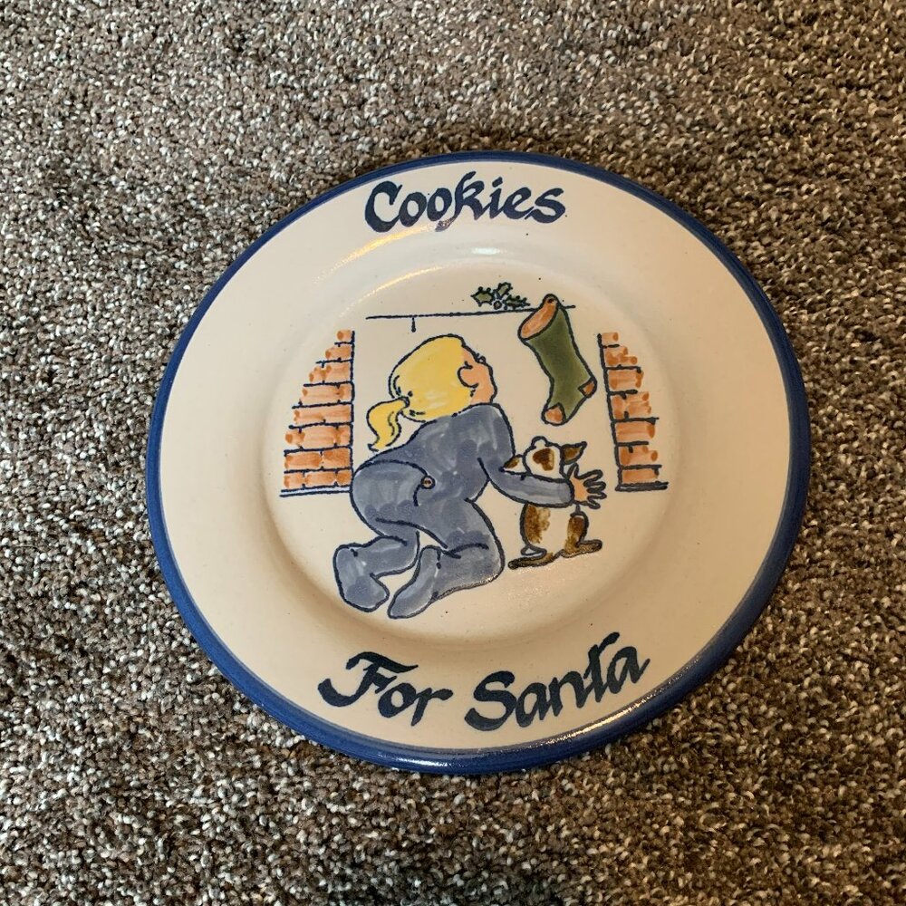 Louisville Stoneware Cookies for Santa Plate
